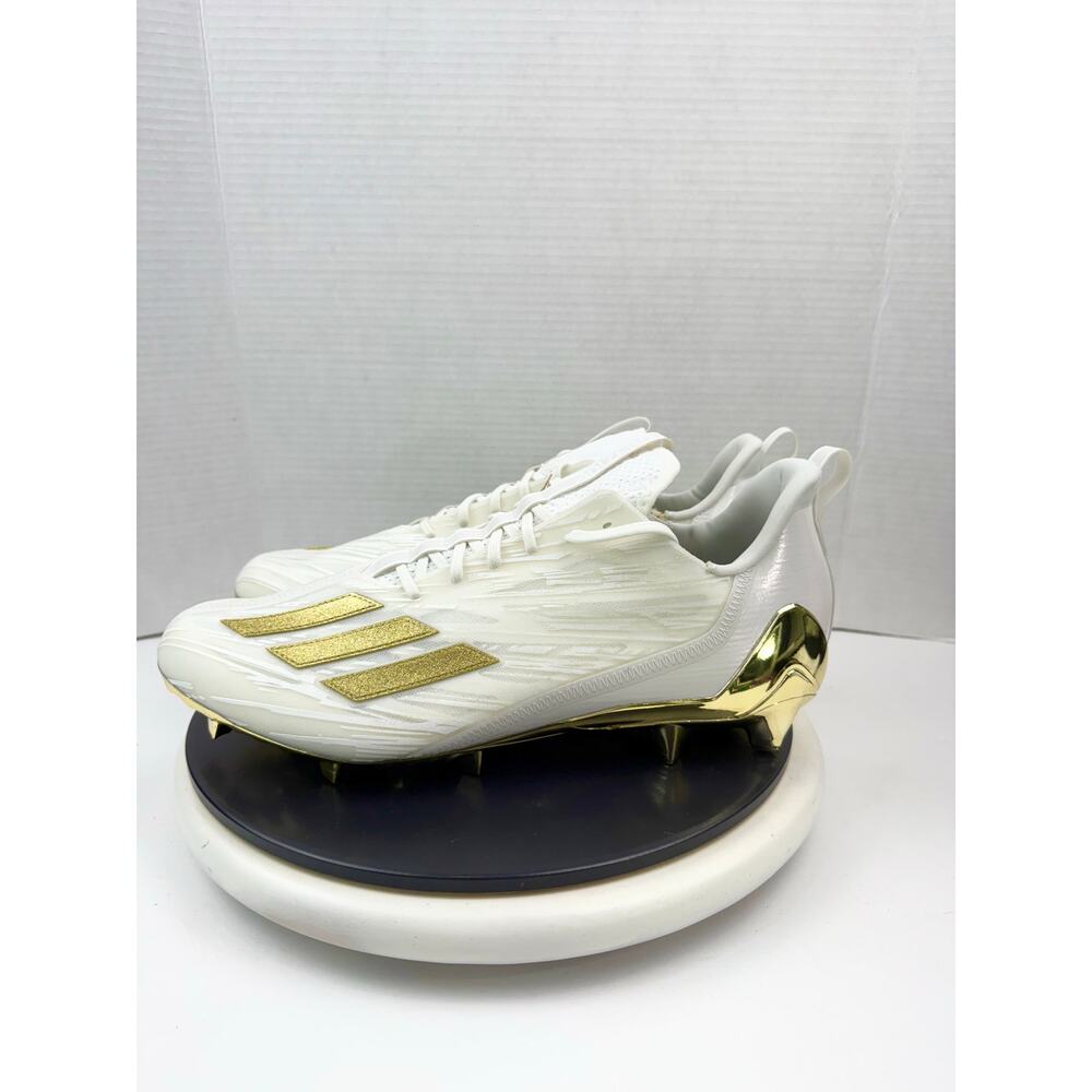 Adidas Adizero 12.0 Mens Size 15 White Metallic Gold Football Cleats GX5122
